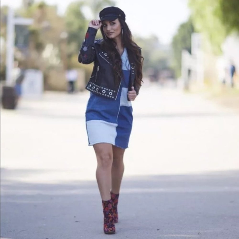 Nanette Lepore Patchwork Denim Dress